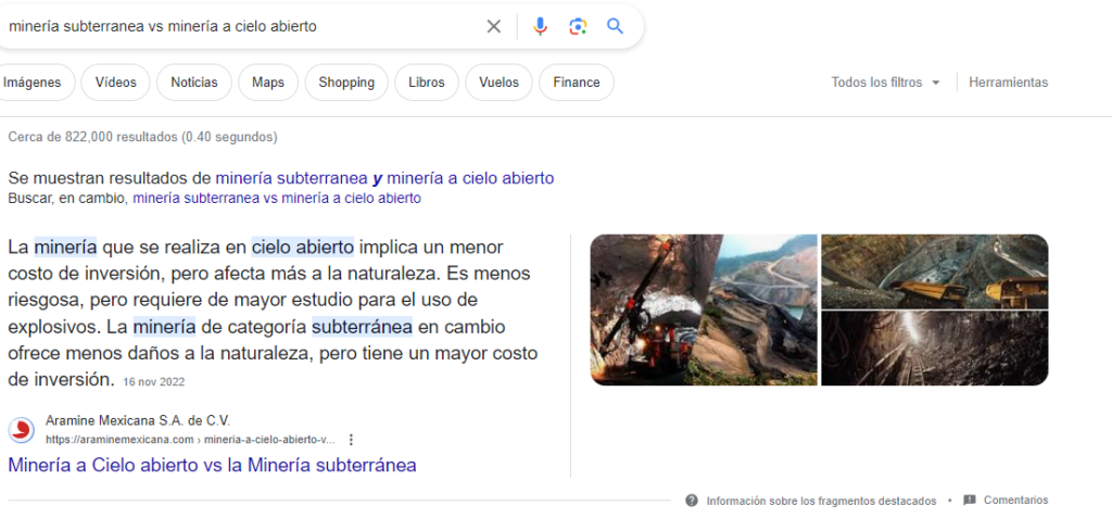 MINERIA SUBTERRANEA RESULTADOS DE TEMAS DE INTERES